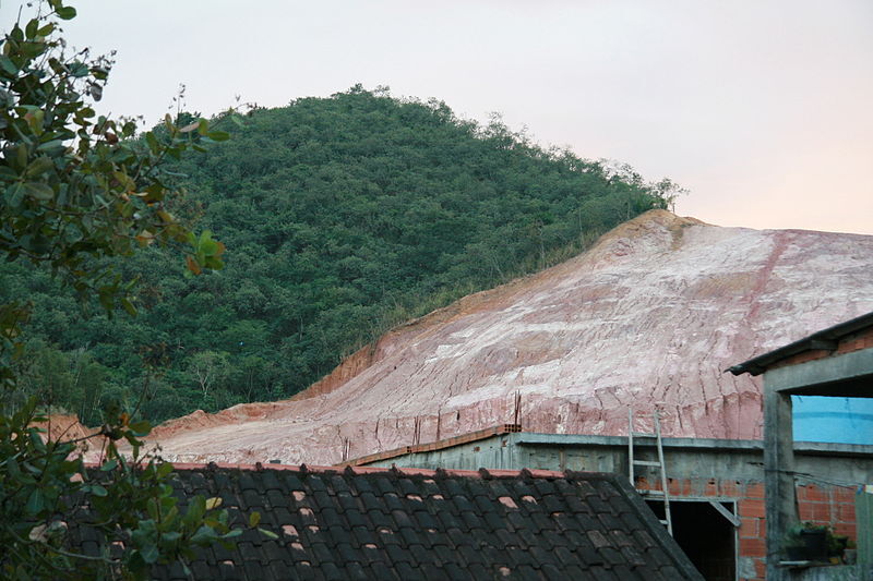 Deforestation in Rio de Janeiro, Brazil.