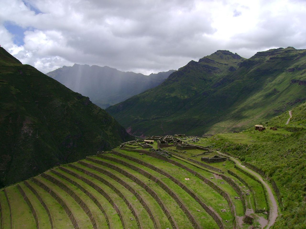 Agricultural terraces allow crops to be grown on more uneven terrain