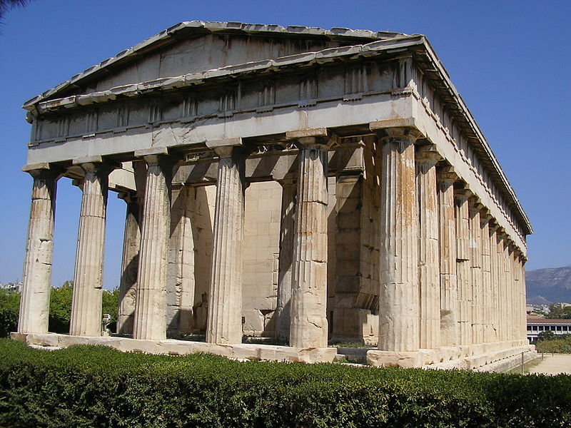 Temple d'Héphaïstos, à Athènes, en Grèce.