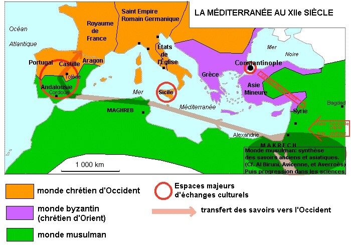 L'occupation du territoire méditerranéen par les musulmans et les chrétiens
