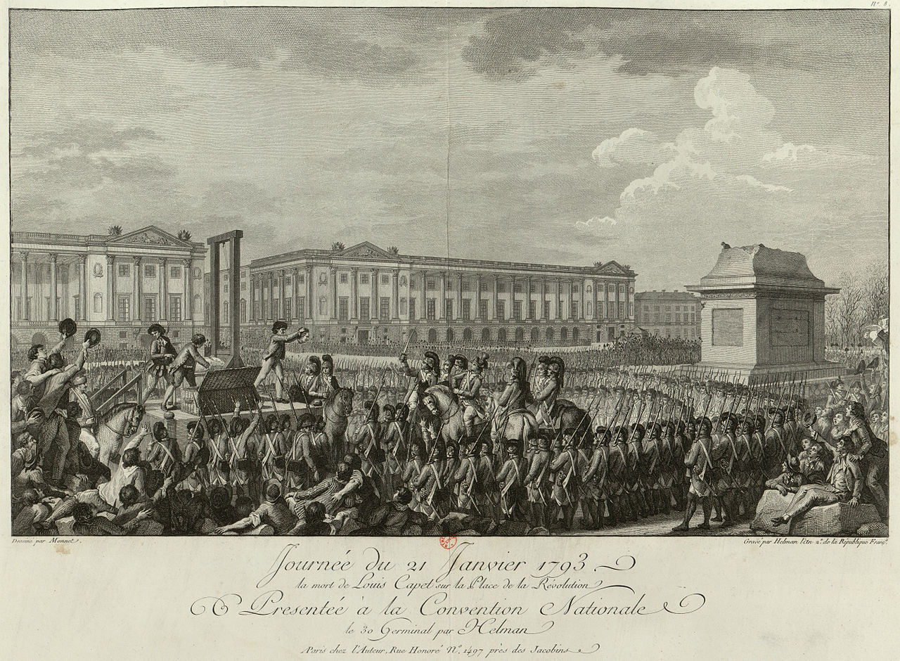 L'exécution de Louis XVI en 1793