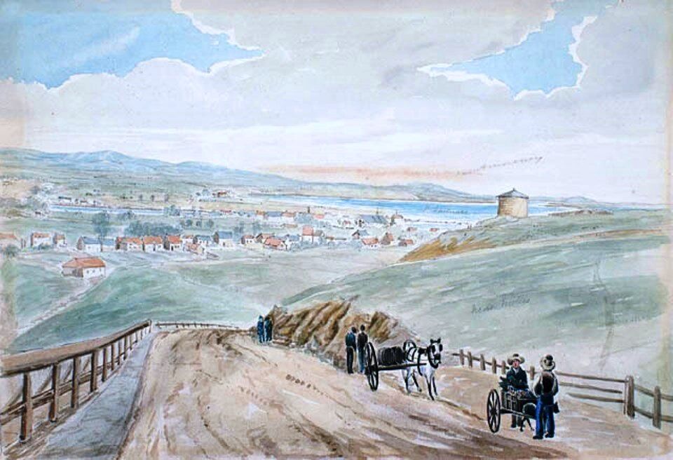 Rural road around 1830, currently Avenue de Salaberry in Quebec City.