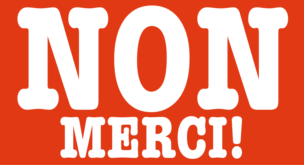​Le logo officiel du camp du NON lors du référendum-association de 1980.