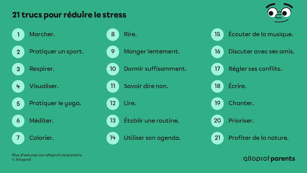 Trucs Et Astuces Pour Réduire Le Stress | Alloprof