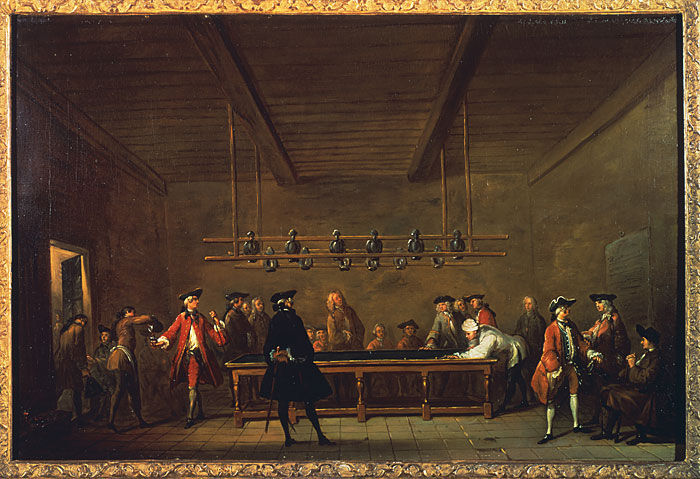 A game of billiards.