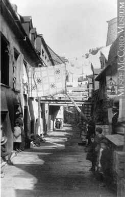 Quartier ouvrier à Québec vers 1890