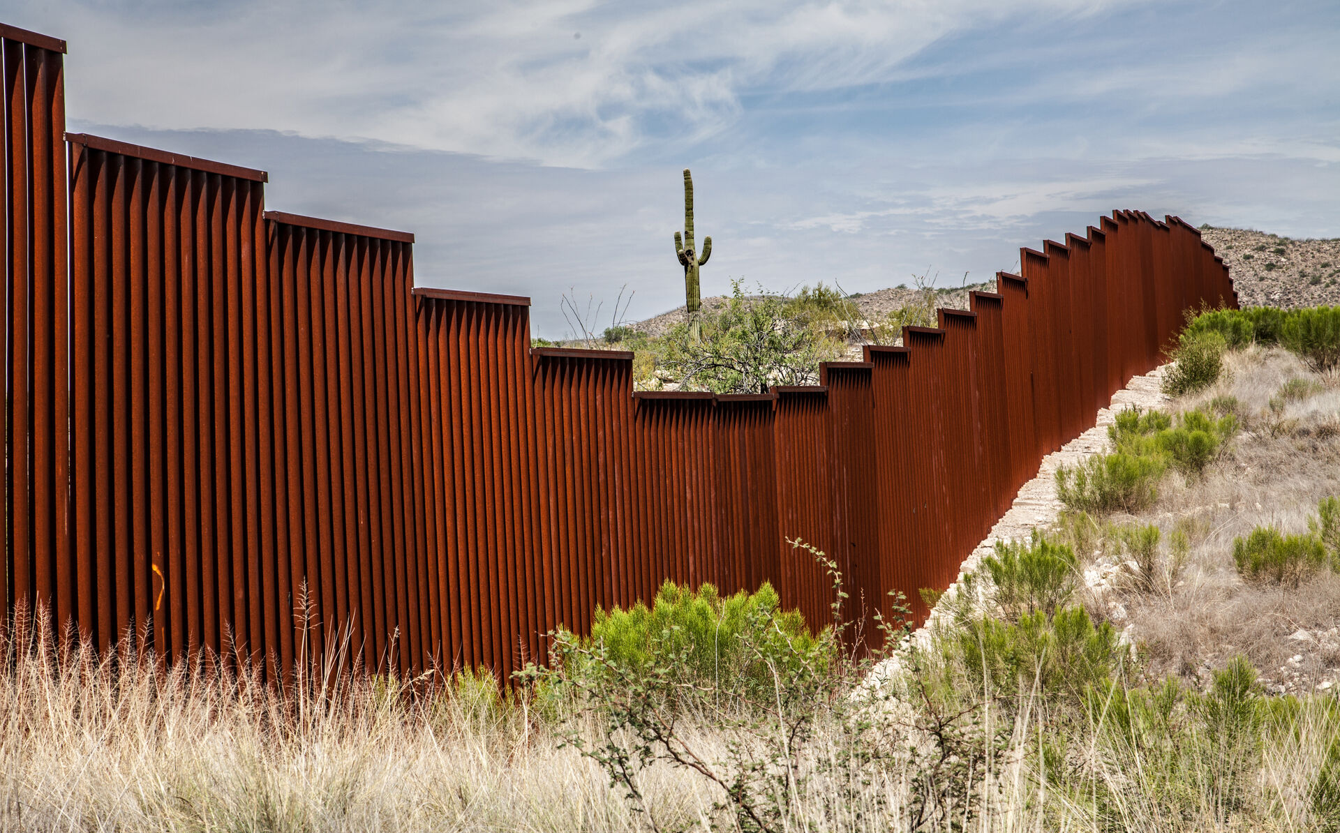 Frontière américano-mexicaine en Arizona, États-Unis.