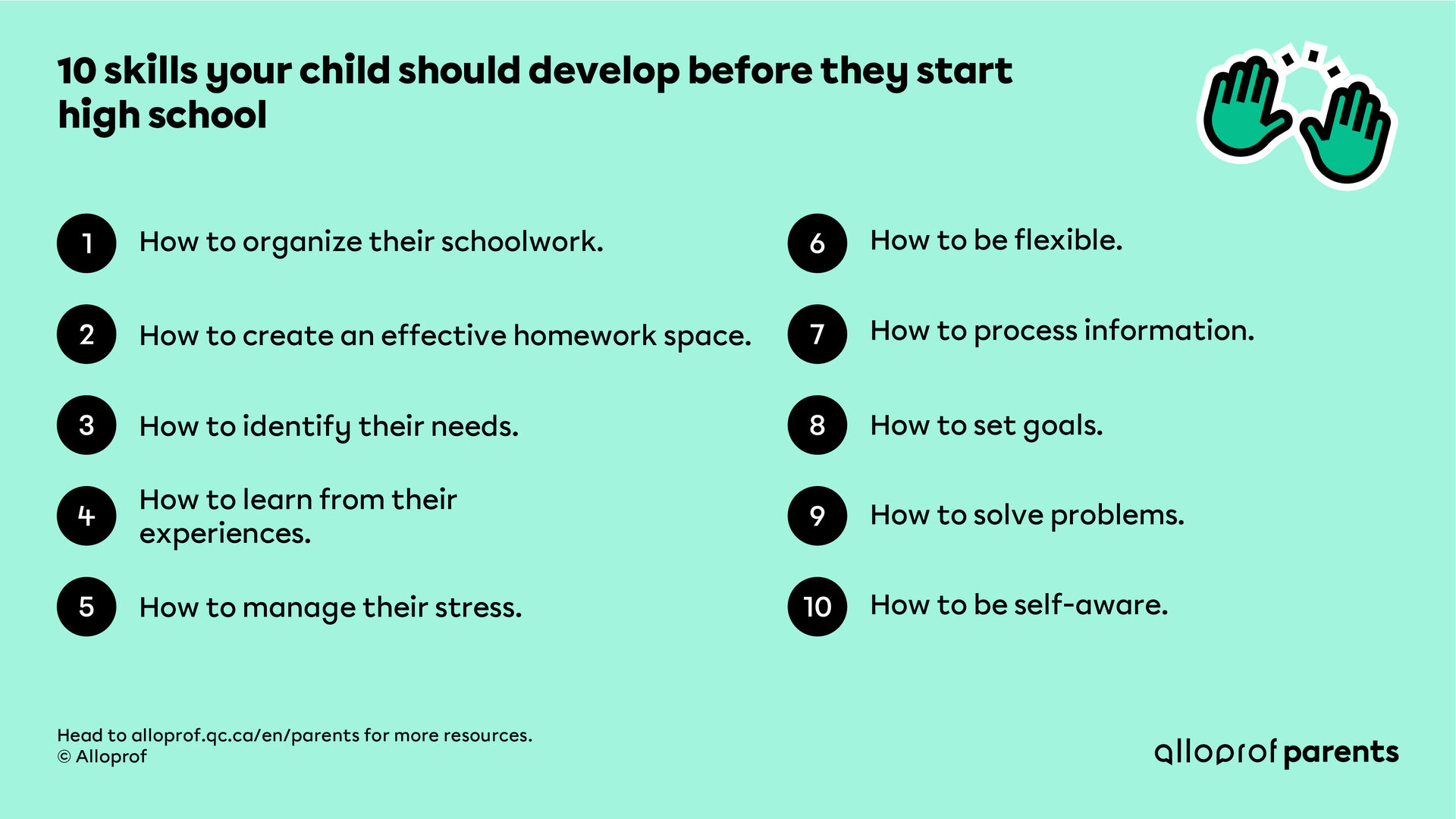 10 skills your child should develop before they start high school ...