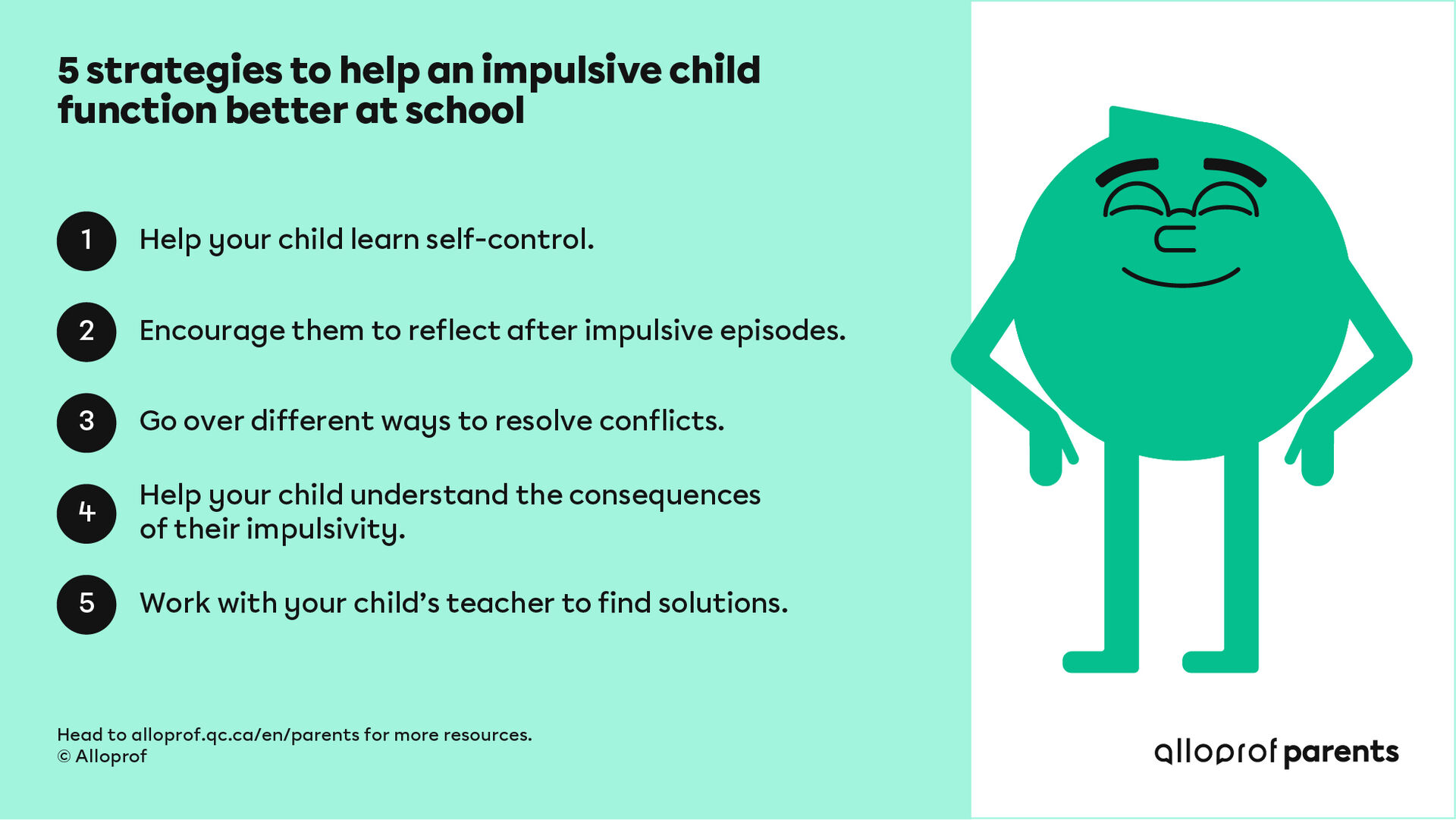 Strategies to help an impulsive child function better at school