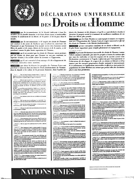 La Déclaration universelle des droits de l'Homme de 1948