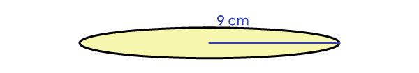 Large base of the truncated cone where the total area is sought.
