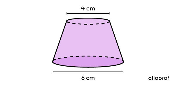 Illustration of a truncated cone representing a stopper.