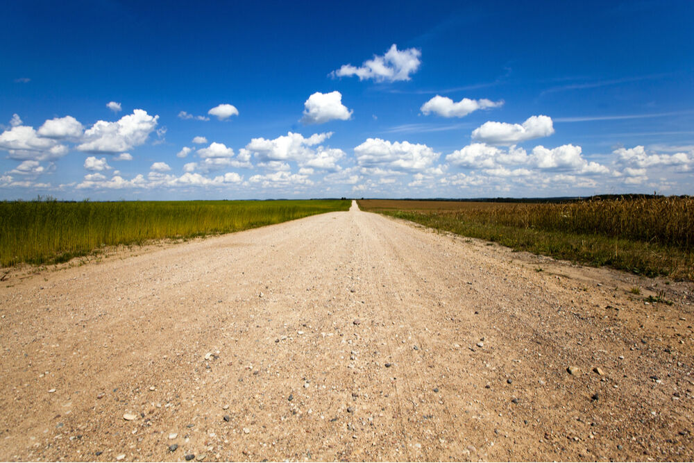 Dirt road.