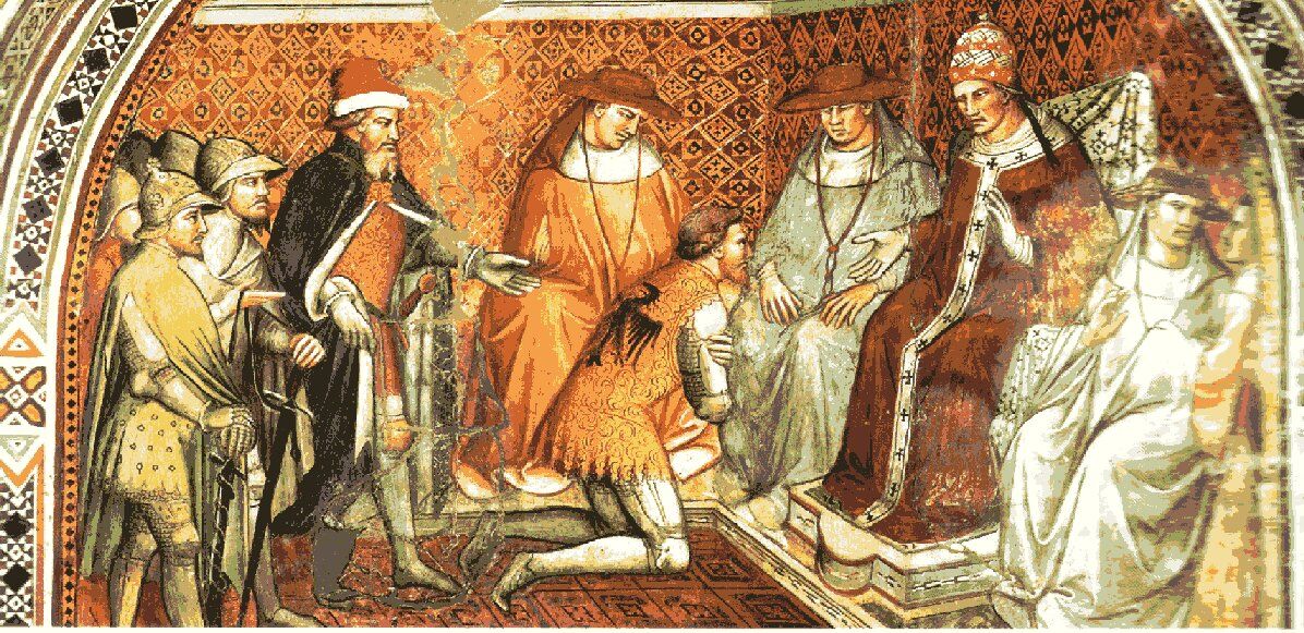​Image de l’empereur du Saint-Empire reconnaissant Alexandre III en tant que pape.