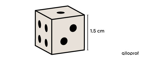 Die Used to Determine the Total Area of a Cube