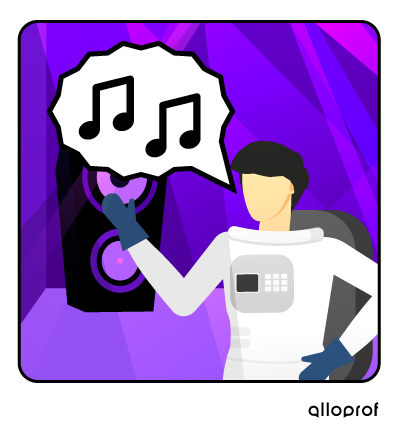 Astronaut singing.