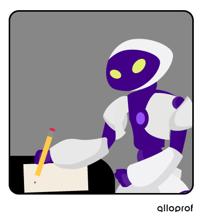 Robot writing.