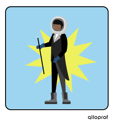 Astronaut with nice clothes.