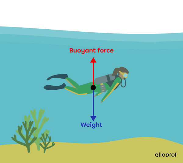 The distribution of forces on an object maintained at the same depth