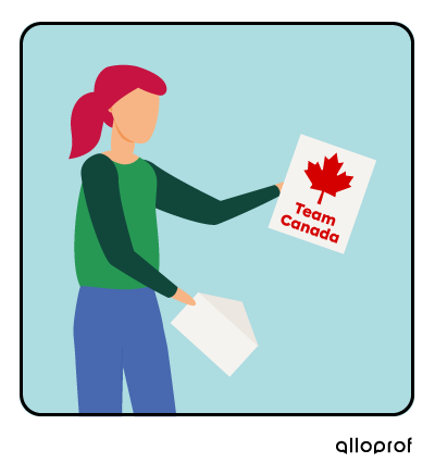 A woman opening an envelope.