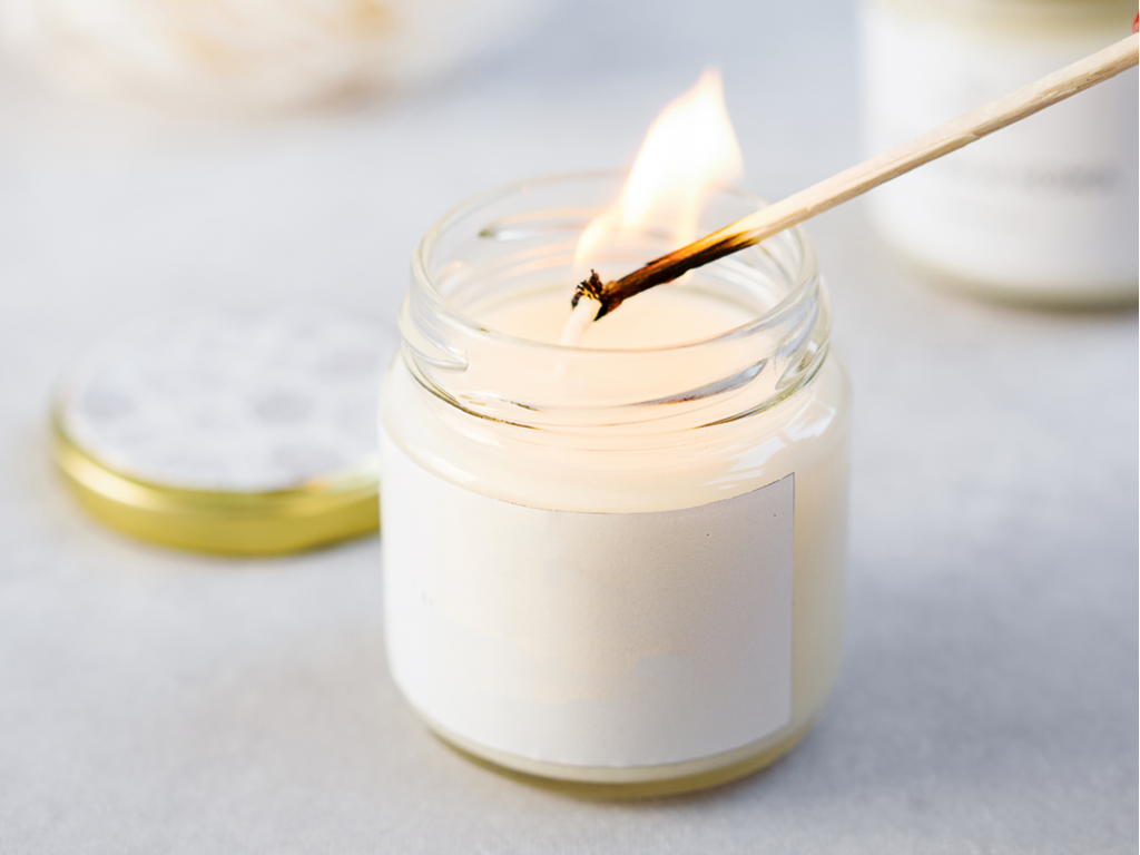 Lighting a candle