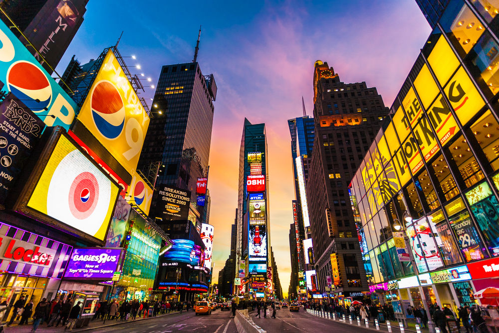 Times Square in New York.