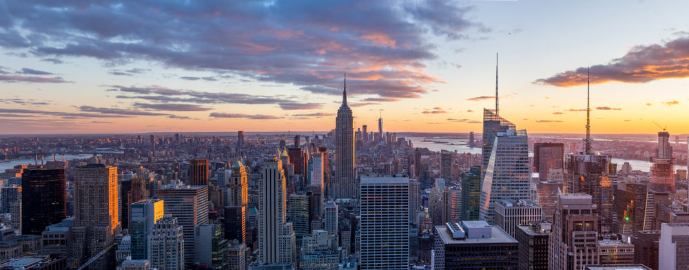Aerial View of New York City.
