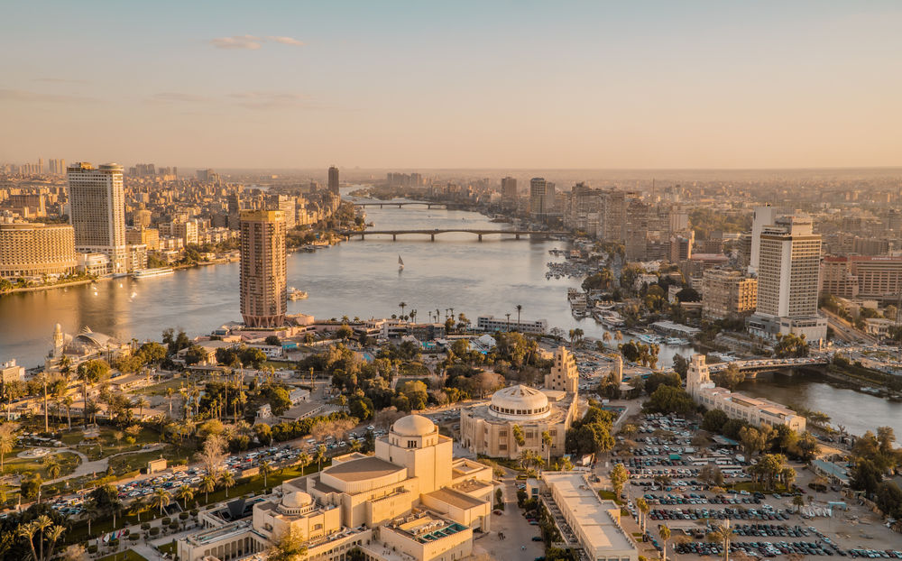 Vue aérienne de la ville du Caire