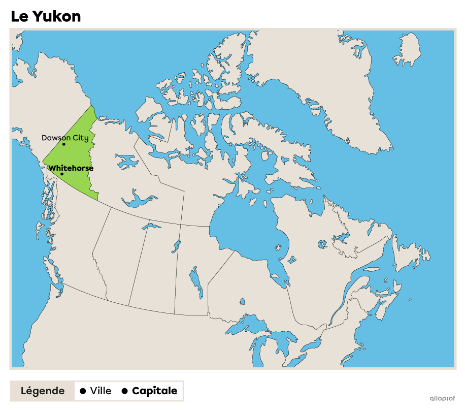 La carte politique du Yukon