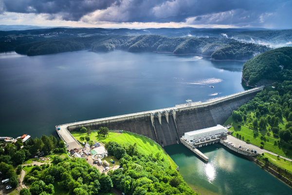 A hydroelectric dam in Poland.