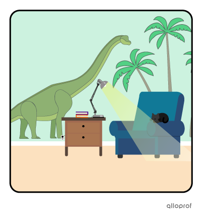 Dinosaur mural.