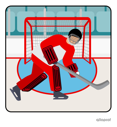 Goalie tending a net.