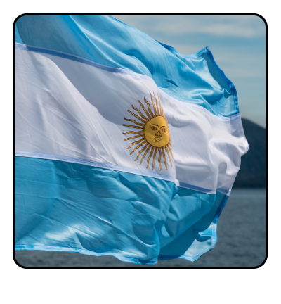 Flag of Argentina.