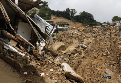 Photograph of a Landslide in Petropolis, Brazil.