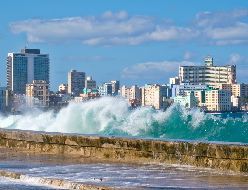 Photographie de la digue de Malecon.