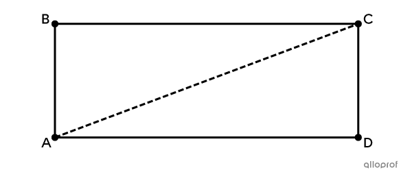 A rectangle with a diagonal.