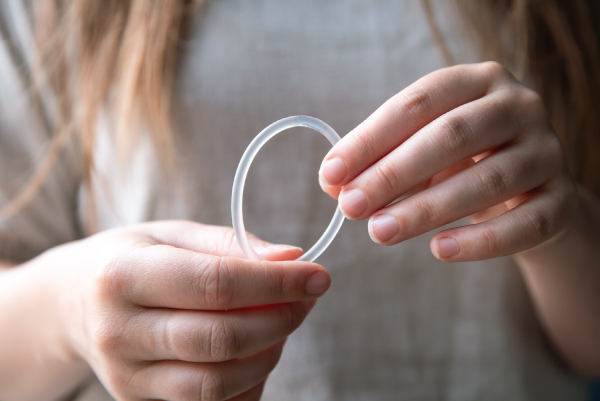 A vaginal, or contraceptive, ring.