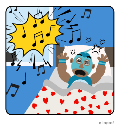 A wrestler in a mask being woken up from his nap by very loud music.