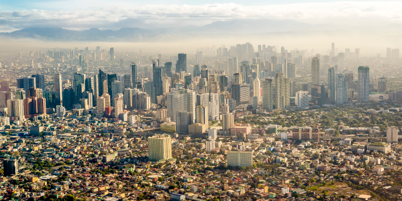 Photographie de la métropole de Manille aux Philippines.