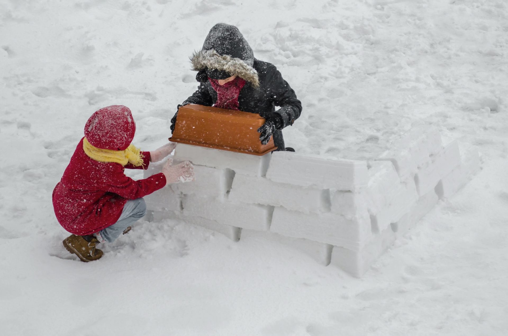 Réviser les mathématiques en jouant dans la neige