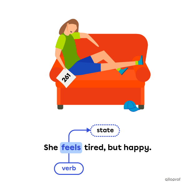 Woman on a couch.