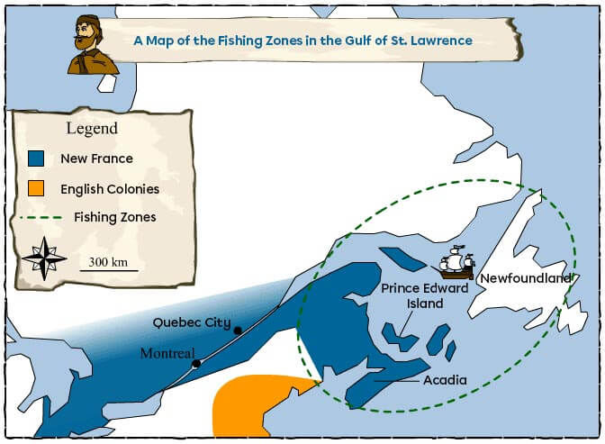 ​A Map of the Fishing Zones in the Gulf of Saint Lawrence.