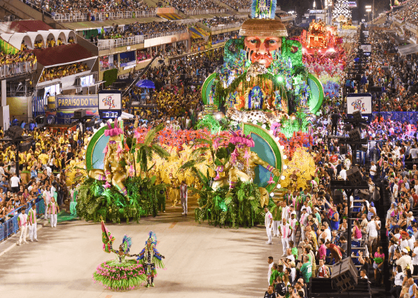 Le Carnaval de Rio à Rio De Janeiro au Brésil.