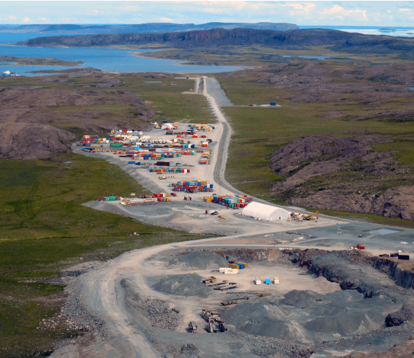 Aerial View of Mining Infrastructure in Hope Bay, Nunavut.