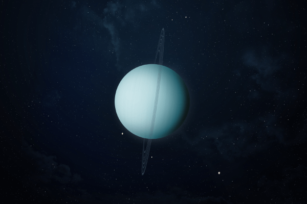 La planète Uranus et ses anneaux.