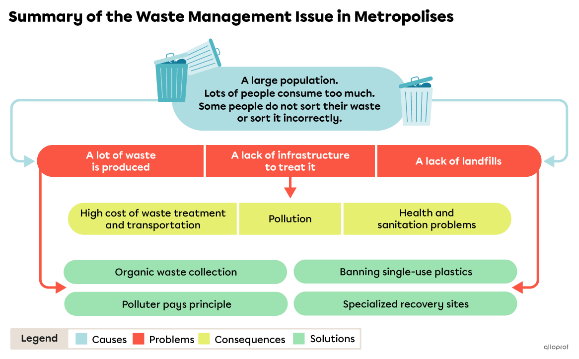 Diagram Summarizing the Waste Management Issue.