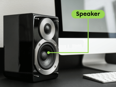 A computer speaker.