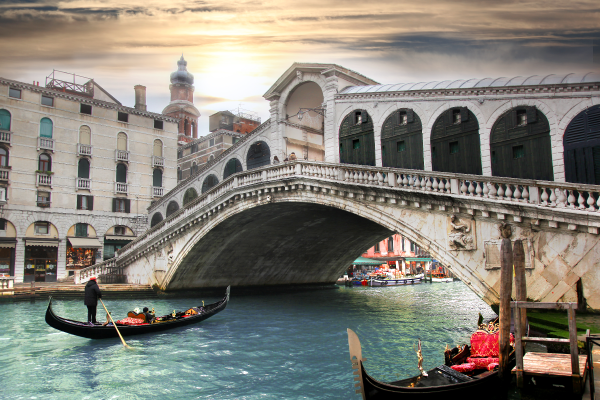 The Rialto Bridge. 