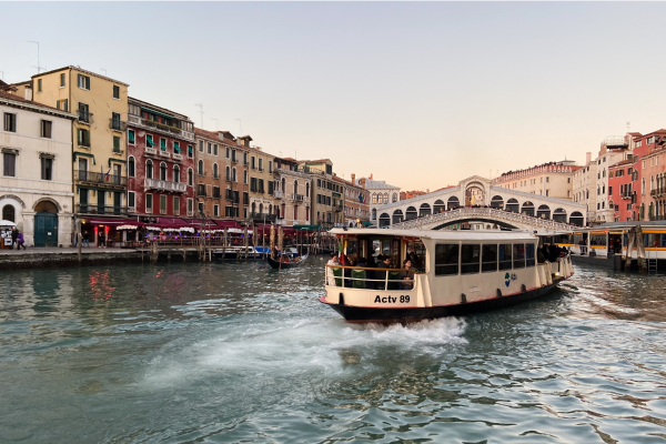 A vaporetto on the Grand Canal.