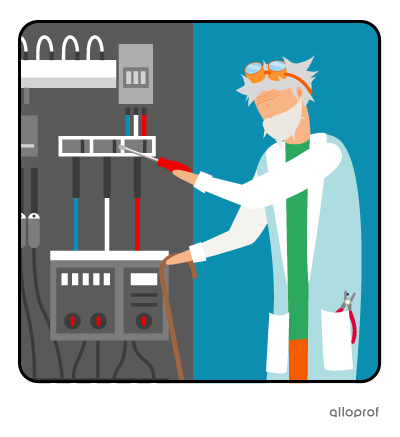 Old man Hubert the inventor is fiddling with one of his machines.
